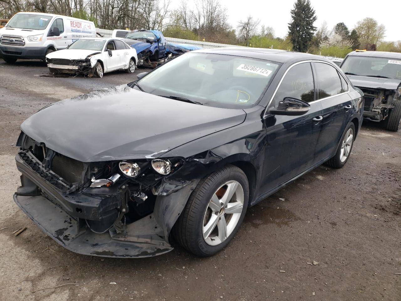 Photo 2 from auction – 2012 VOLKSWAGEN PASSAT SE with VIN 1VWBP7A38CC027100