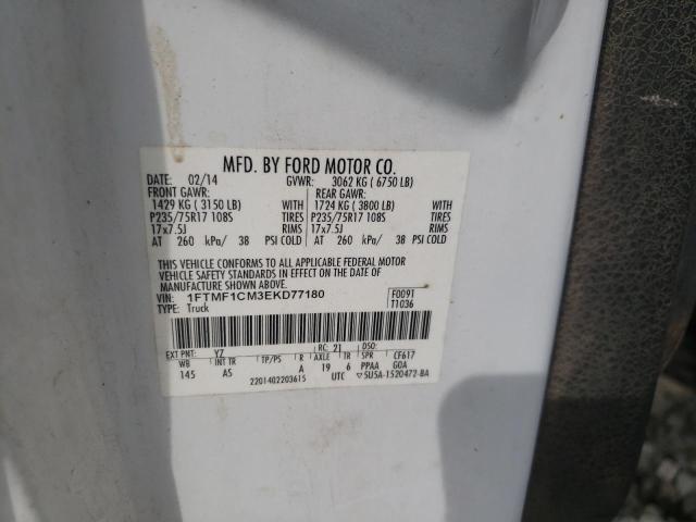 Photo 10 from auction – 2014 FORD F150 with VIN 1FTMF1CM3EKD77180