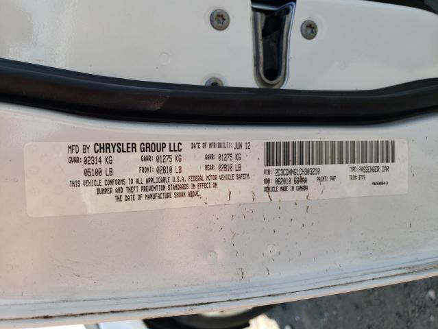 Photo 10 from auction – 2012 DODGE CHARGER SX with VIN 2C3CDXHG1CH303210