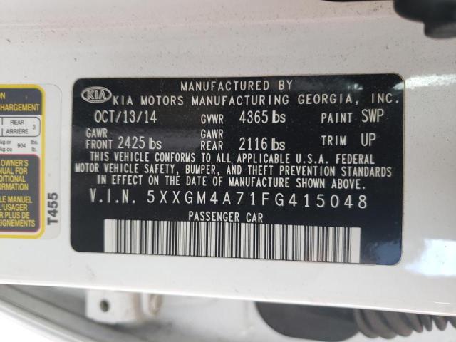 Photo 10 from auction – 2015 KIA OPTIMA LX with VIN 5XXGM4A71FG415048