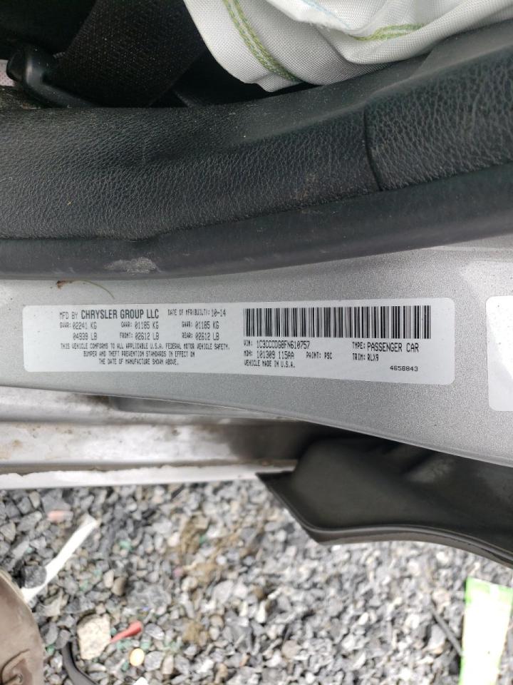Фото 10 с аукциона – 2015 CHRYSLER 200 S с VIN 1C3CCCDG8FN610757