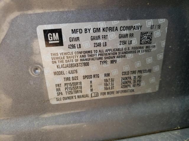 Photo 10 from auction – 2019 BUICK ENCORE PRE with VIN KL4CJASB5KB727800