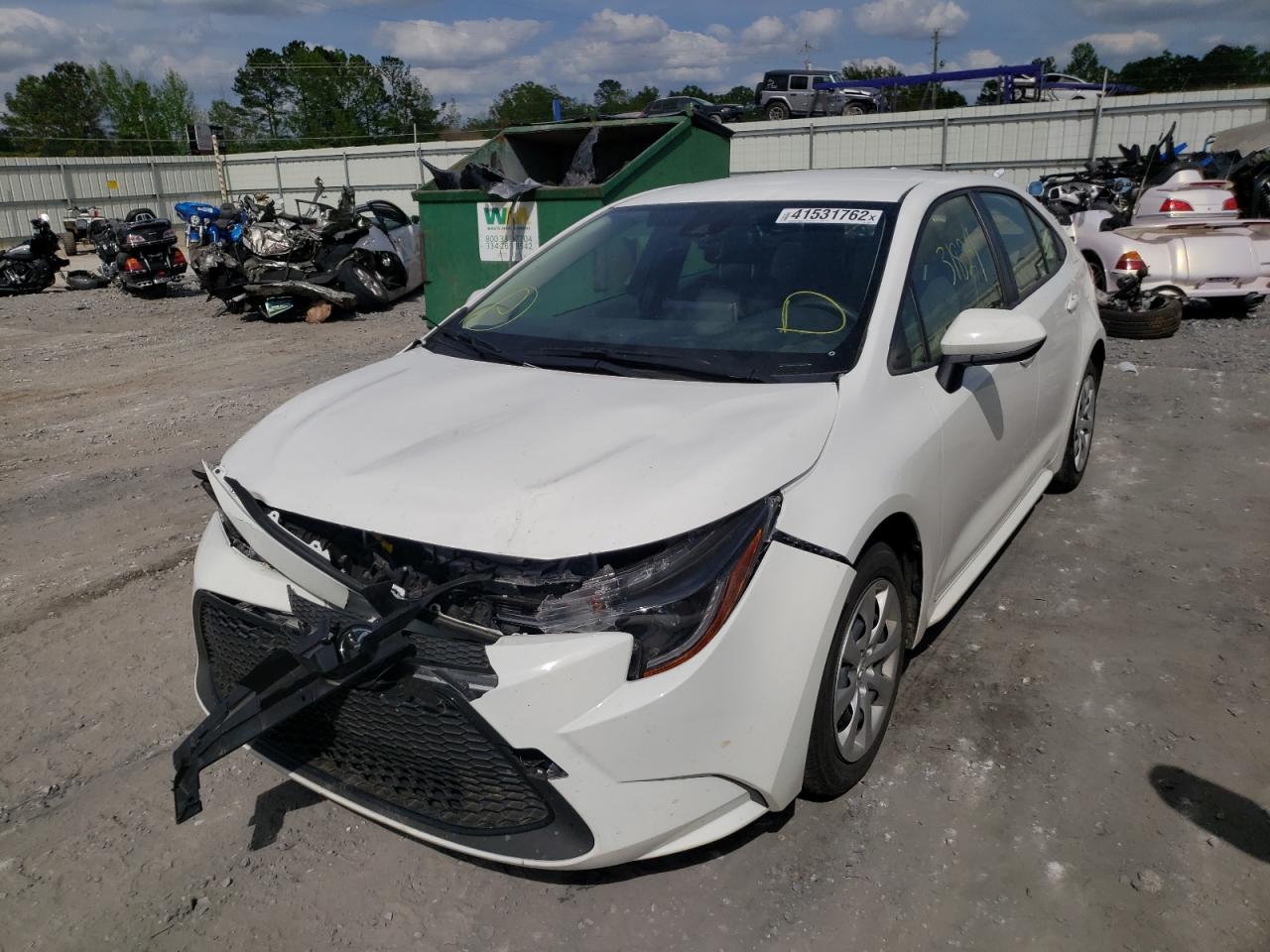 Photo 2 from auction – 2021 TOYOTA COROLLA LE with VIN JTDEPMAEXMJ148000