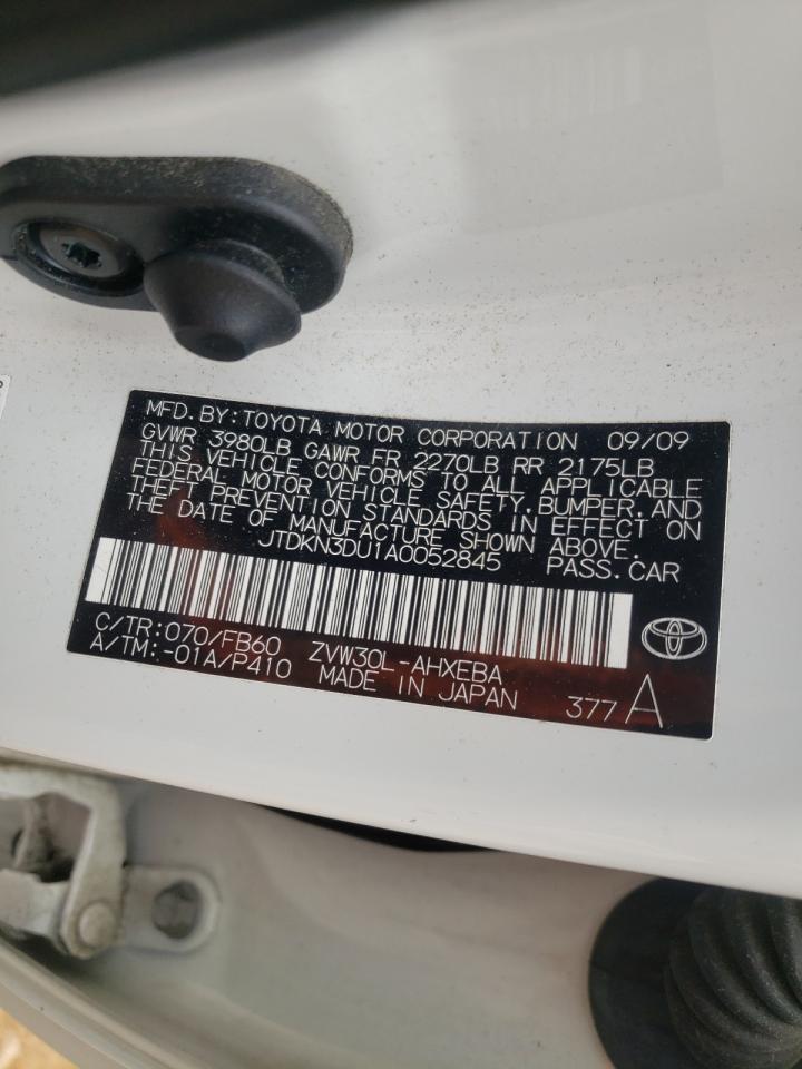 Photo 10 from auction – 2010 TOYOTA PRIUS with VIN JTDKN3DU1A0052845
