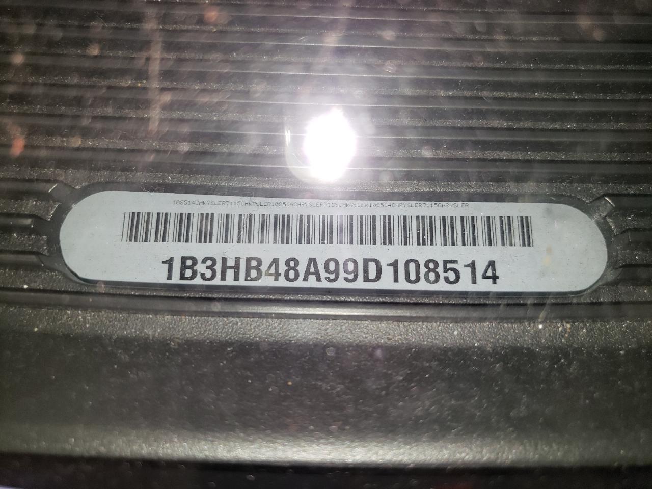 Photo 10 from auction – 2009 DODGE CALIBER SX with VIN 1B3HB48A99D108514
