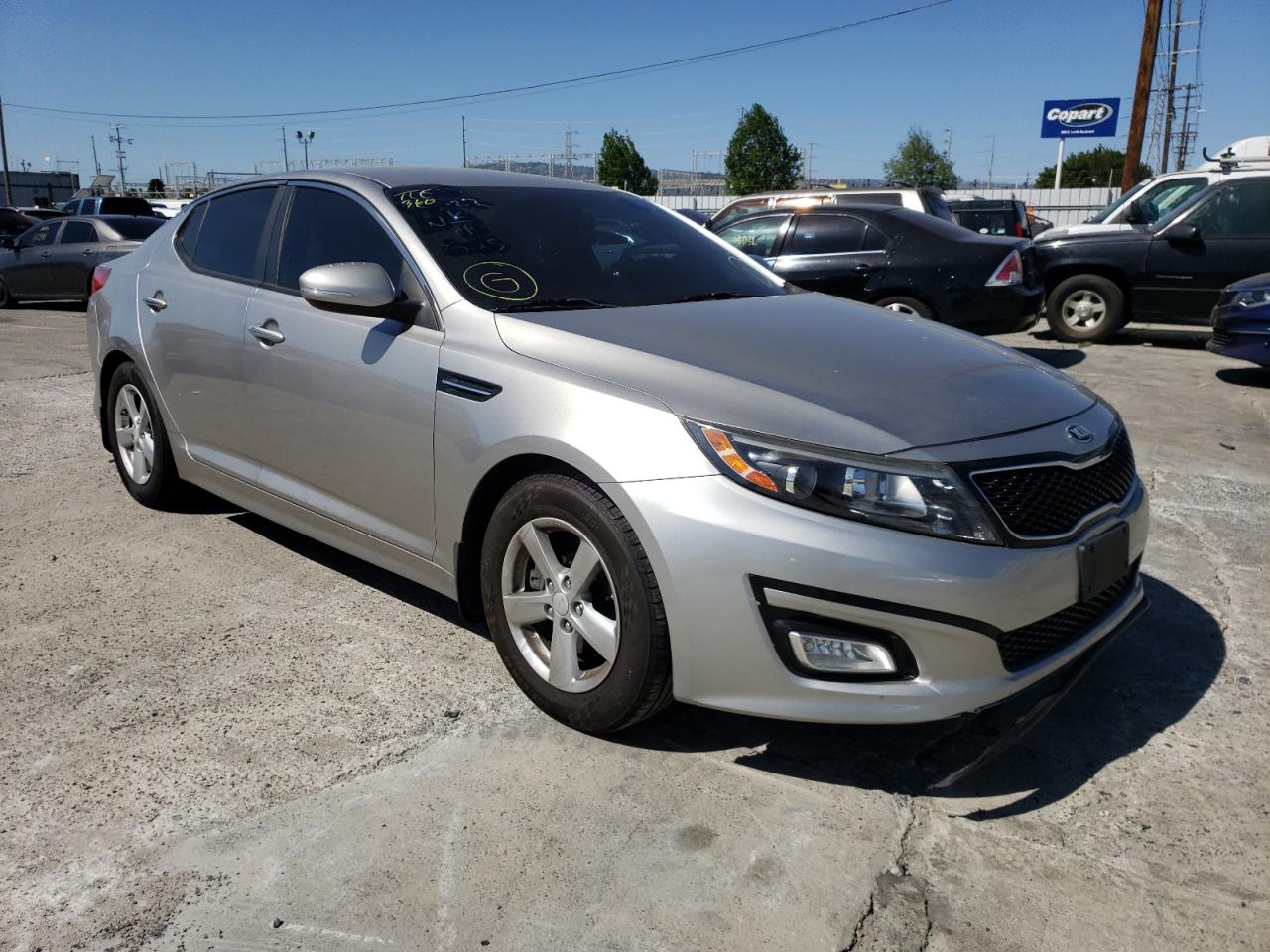 KIA OPTIMA LX 2014 with VIN 5XXGM4A70EG267117 - Photo from auction