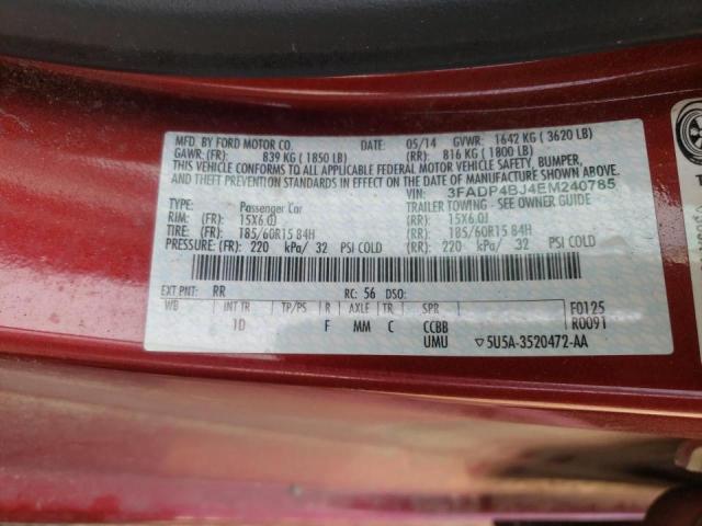 Photo 10 from auction – 2014 FORD FIESTA SE with VIN 3FADP4BJ4EM240785