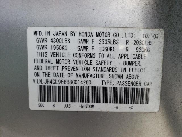 Photo 10 from auction – 2008 ACURA TSX with VIN JH4CL96888C014260