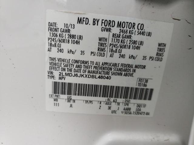 Photo 10 from auction – 2013 LINCOLN MKX with VIN 2LMDJ6JKXDBL48040