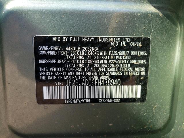 Photo 10 from auction – 2015 SUBARU FORESTER 2 with VIN JF2SJADC6FH438940