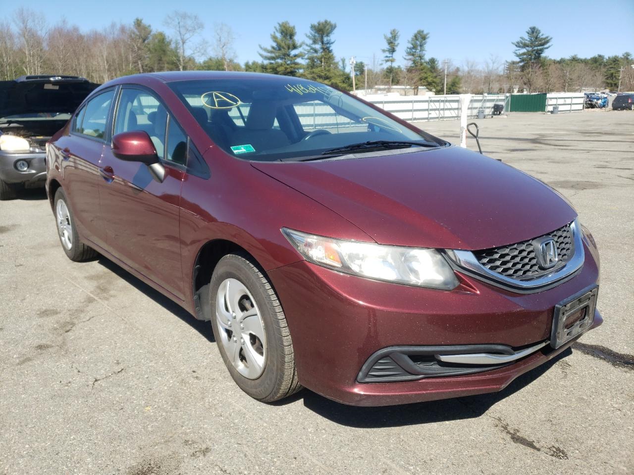 HONDA CIVIC LX 2013 with VIN 2HGFB2F5XDH549503 - Photo from auction