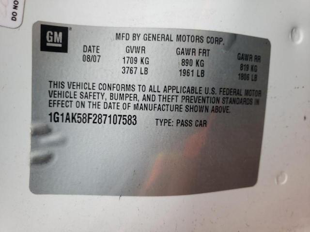 Photo 10 from auction – 2008 CHEVROLET COBALT LS with VIN 1G1AK58F287107583