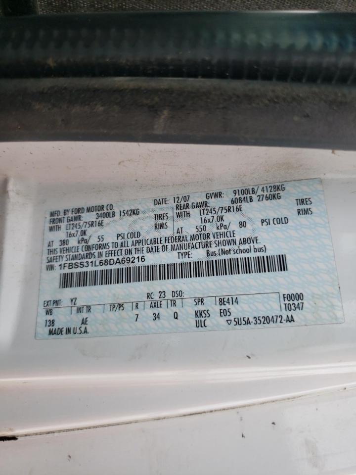Photo 10 from auction – 2008 FORD ECONOLINE with VIN 1FBSS31L68DA69216