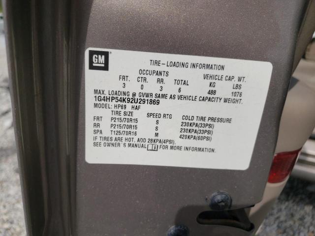 Photo 10 from auction – 2002 BUICK LESABRE CU with VIN 1G4HP54K92U291869