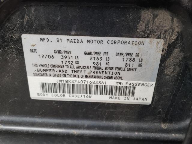 Photo 10 from auction – 2007 MAZDA 3 S with VIN JM1BK324071683861