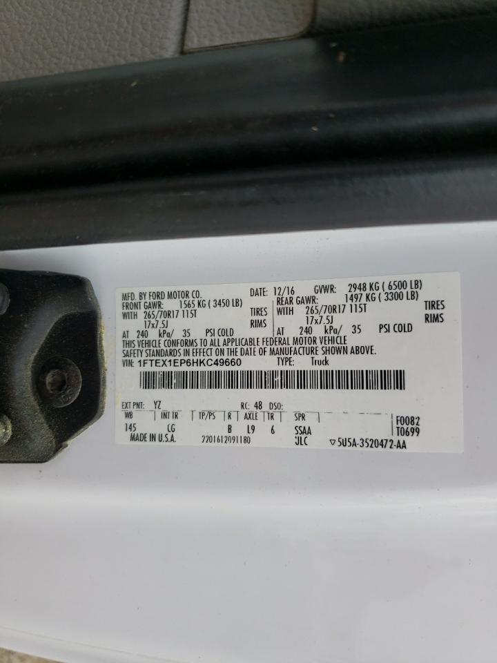 Photo 10 from auction – 2017 FORD F150 SUPER with VIN 1FTEX1EP6HKC49660