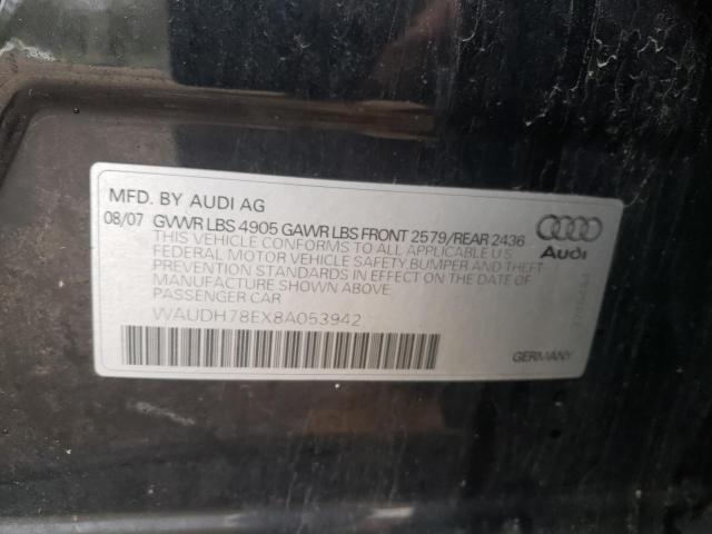 Photo 10 from auction – 2008 AUDI A4 3.2 QUA with VIN WAUDH78EX8A053942