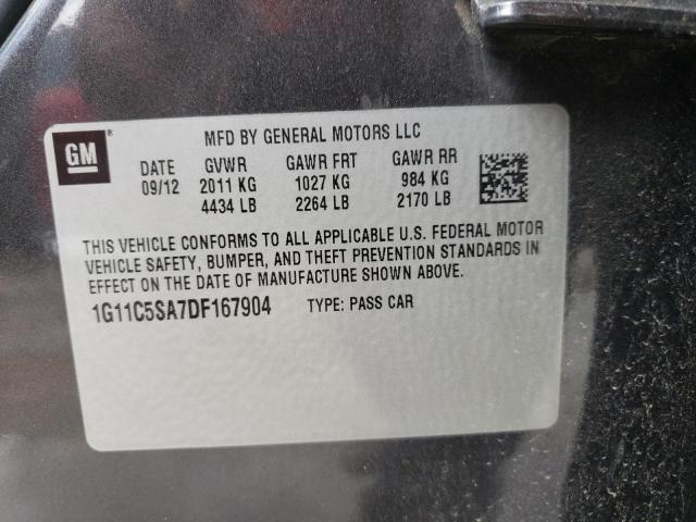 Photo 10 from auction – 2013 CHEVROLET MALIBU 1LT with VIN 1G11C5SA7DF167904
