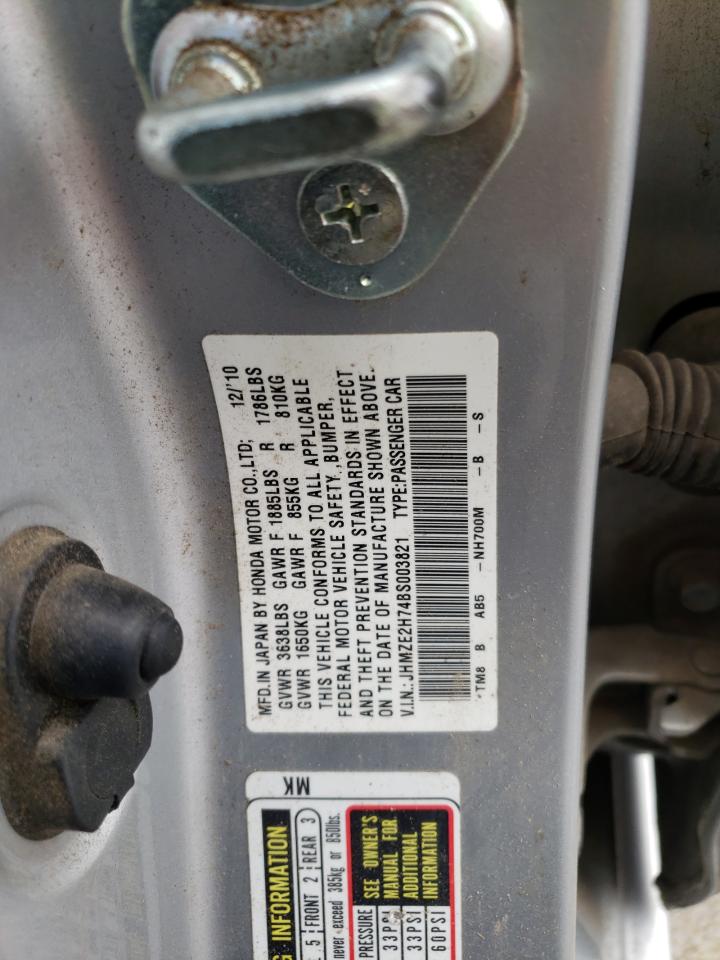 Photo 10 from auction – 2011 HONDA INSIGHT EX with VIN JHMZE2H74BS003821