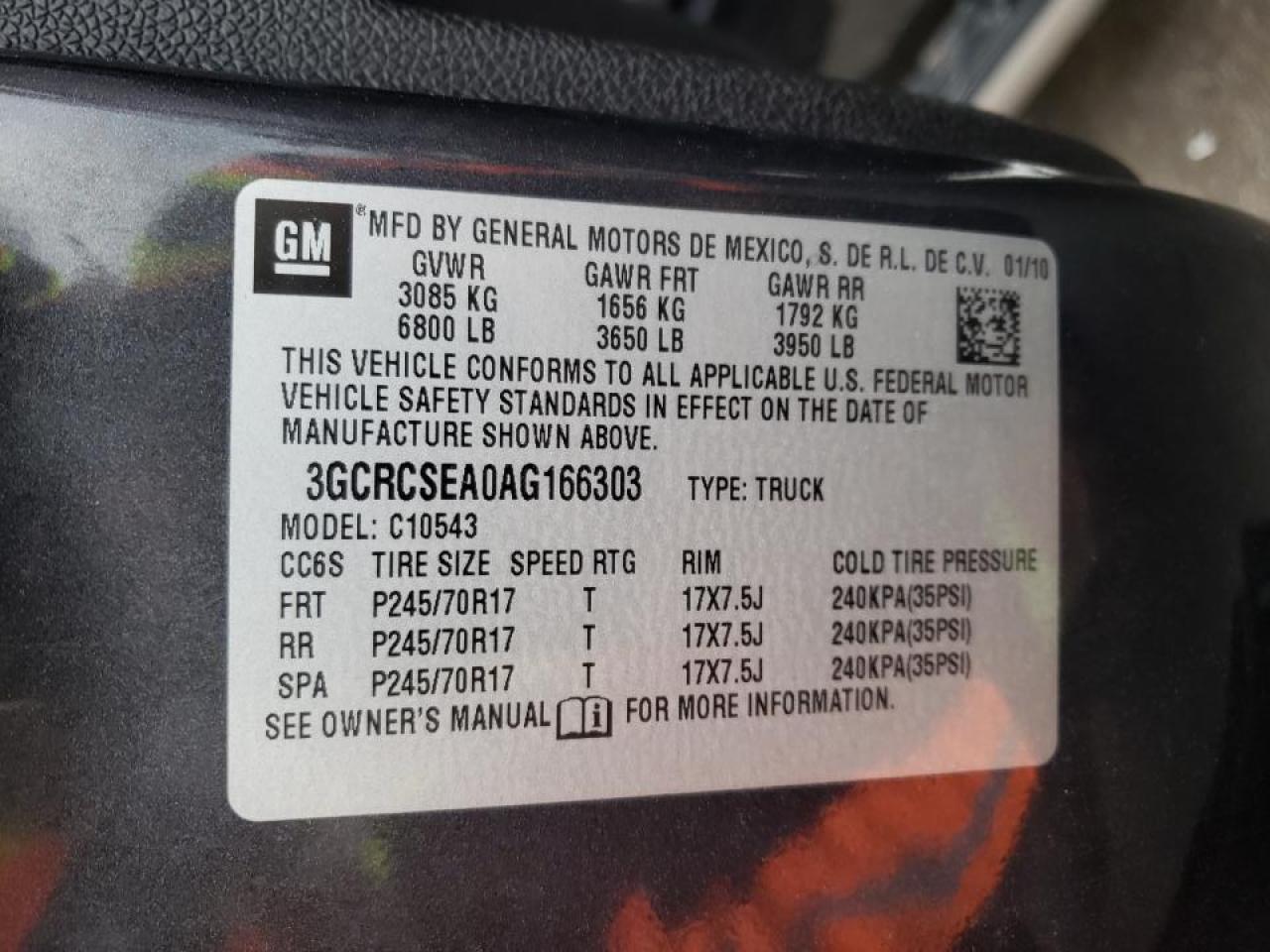 Photo 10 from auction – 2010 CHEVROLET SILVERADO with VIN 3GCRCSEA0AG166303
