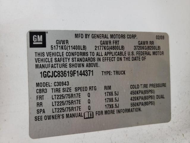 Photo 10 from auction – 2009 CHEVROLET SILVERADO with VIN 1GCJC83619F144371