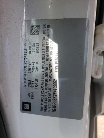 BUICK VERANO 2015 with VIN 1G4PP5SK2F4109062 - Photo from auction