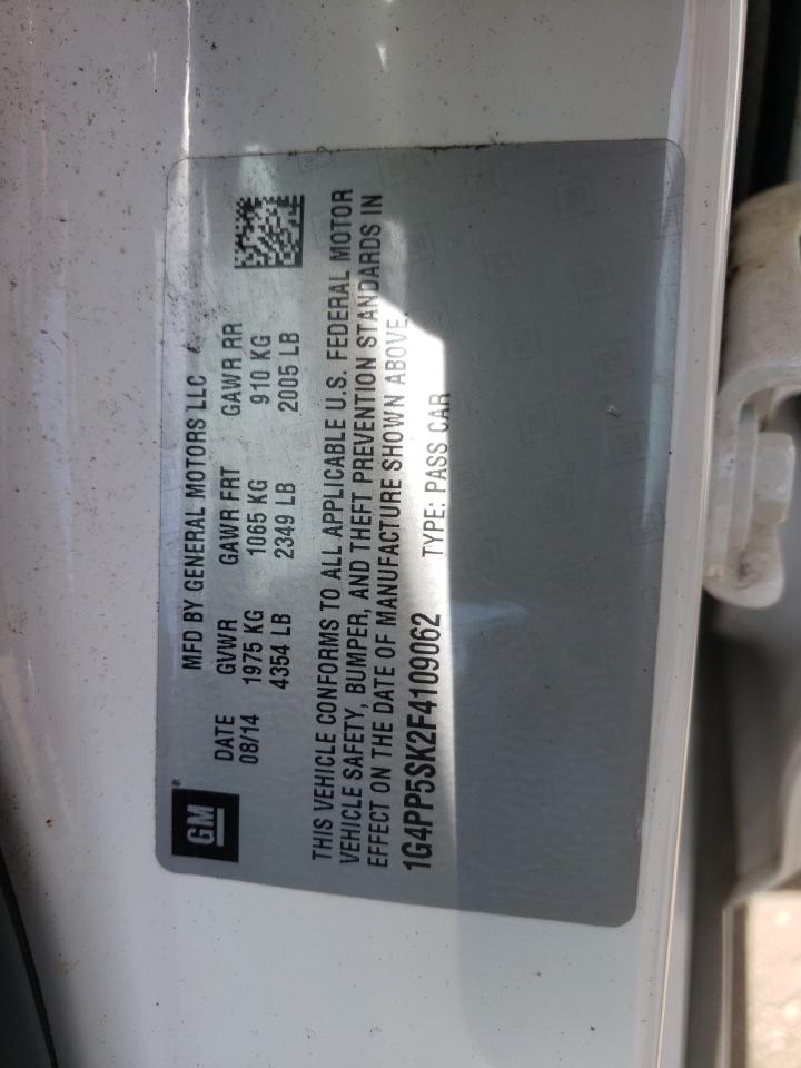 Photo 11 from auction – 2015 BUICK VERANO with VIN 1G4PP5SK2F4109062