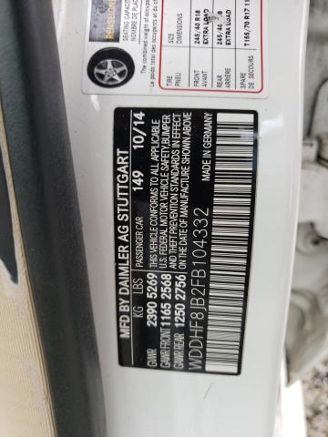 Photo 10 from auction – 2015 MERCEDES-BENZ E 350 4MAT with VIN WDDHF8JB2FB104332