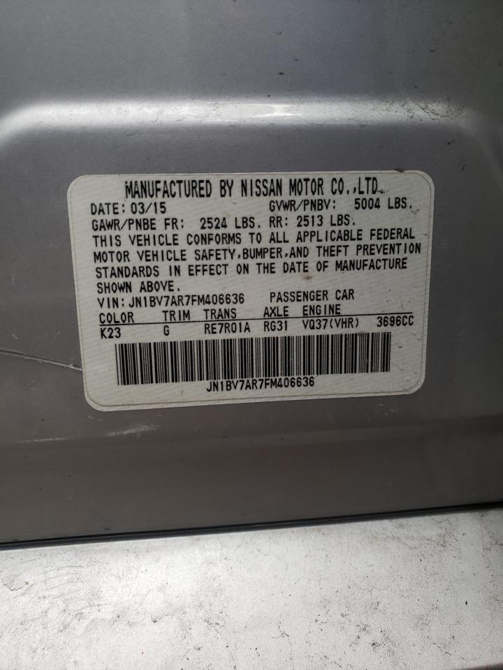 Photo 10 from auction – 2015 INFINITI Q50 BASE with VIN JN1BV7AR7FM406636