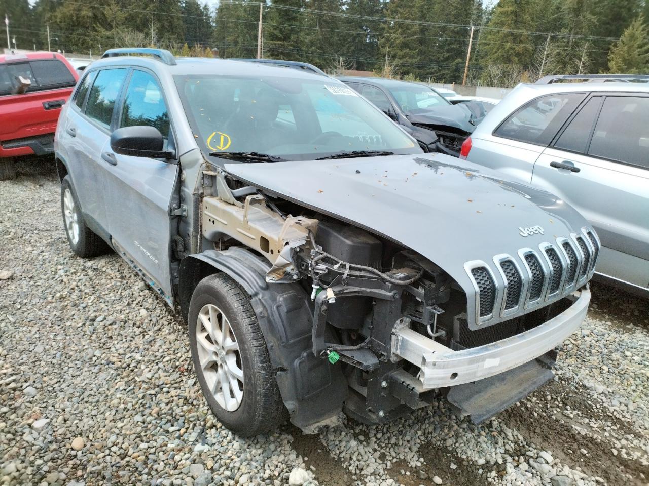 JEEP CHEROKEE S 2015 with VIN 1C4PJMAB7FW735051 - Photo from auction