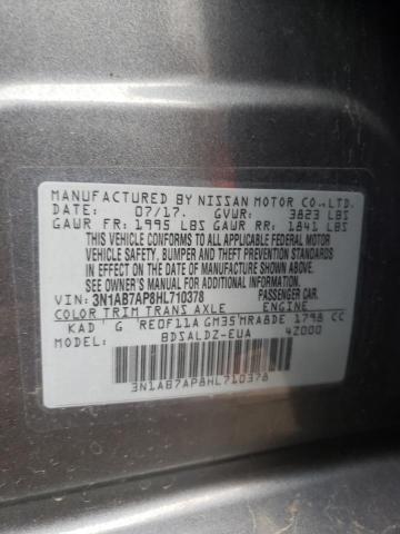 Photo 10 from auction – 2017 NISSAN SENTRA S with VIN 3N1AB7AP8HL710378