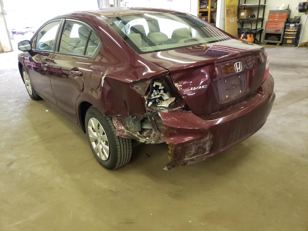 Photo 9 from auction – 2012 HONDA CIVIC LX with VIN 19XFB2F56CE105589