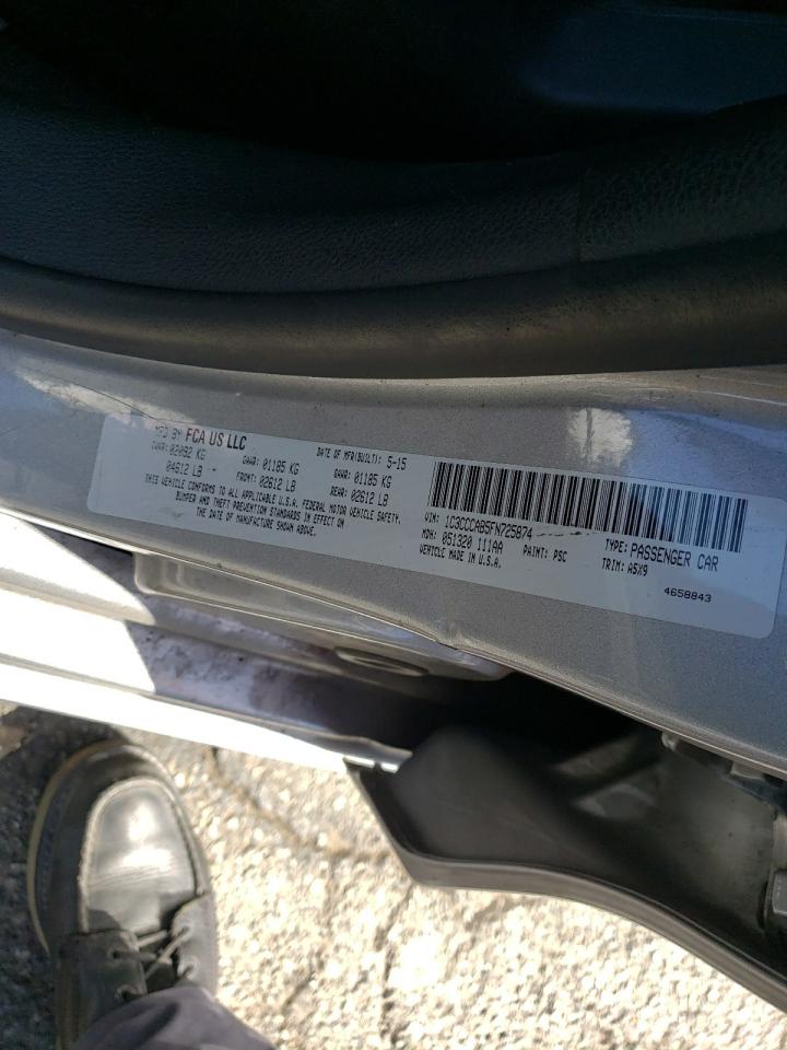 Photo 10 from auction – 2015 CHRYSLER 200 LIMITE with VIN 1C3CCCAB5FN725874