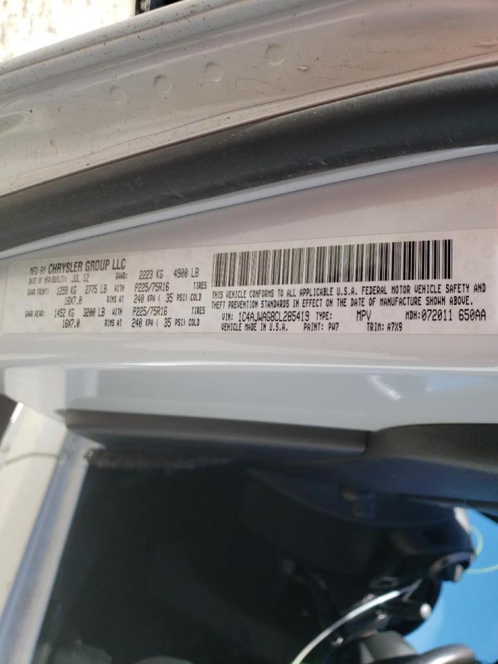 Photo 10 from auction – 2012 JEEP WRANGLER S with VIN 1C4AJWAG8CL285419