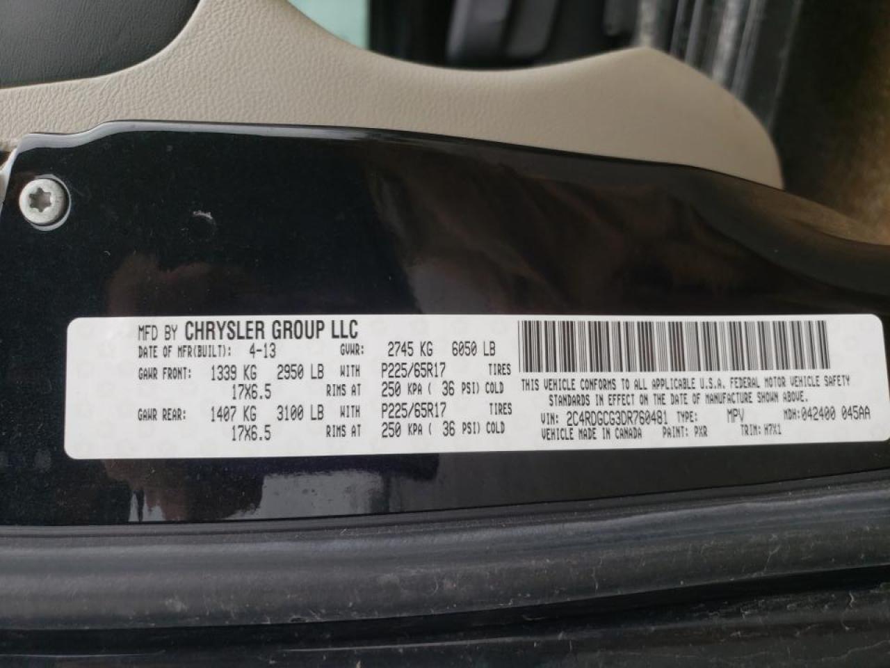 Photo 10 from auction – 2013 DODGE GRAND CARA with VIN 2C4RDGCG3DR760481
