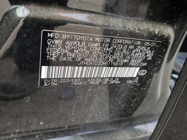 Photo 10 from auction – 2021 LEXUS IS 300 with VIN JTHCA1D20M5115619