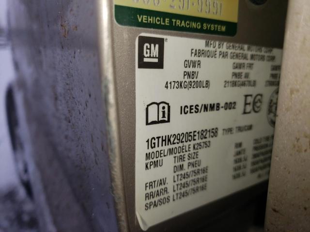 Photo 10 from auction – 2005 GMC SIERRA K25 with VIN 1GTHK29205E182158