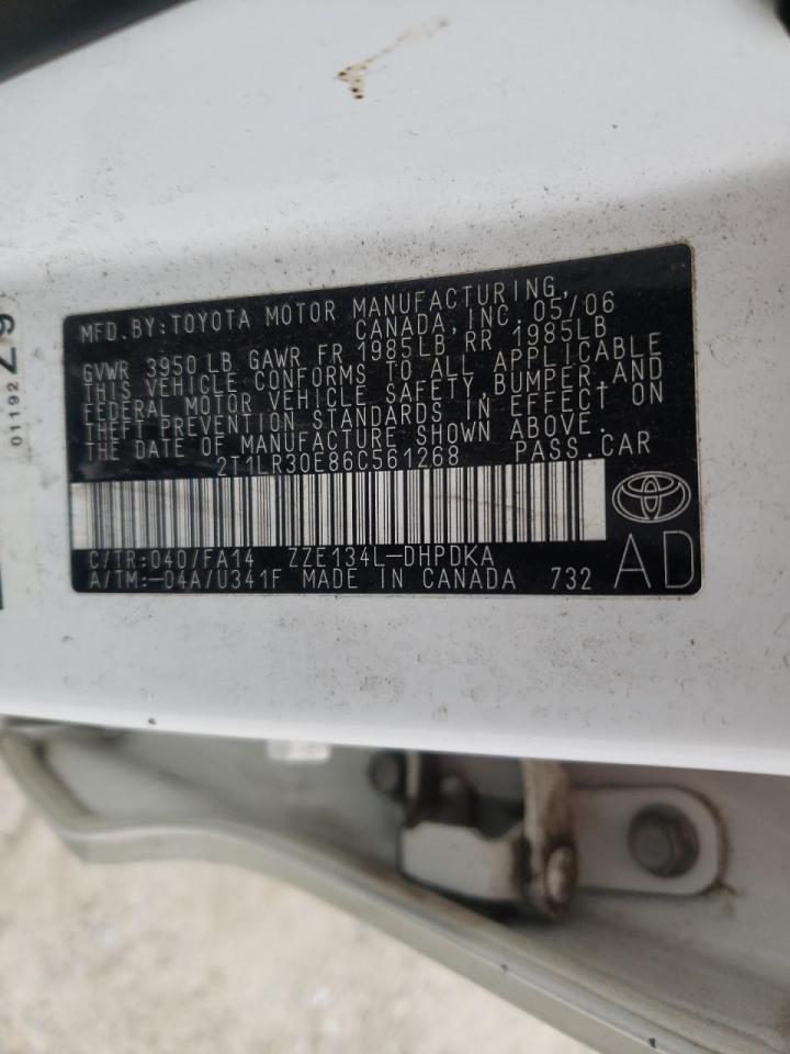 Photo 10 from auction – 2006 TOYOTA COROLLA MA with VIN 2T1LR30E86C561268