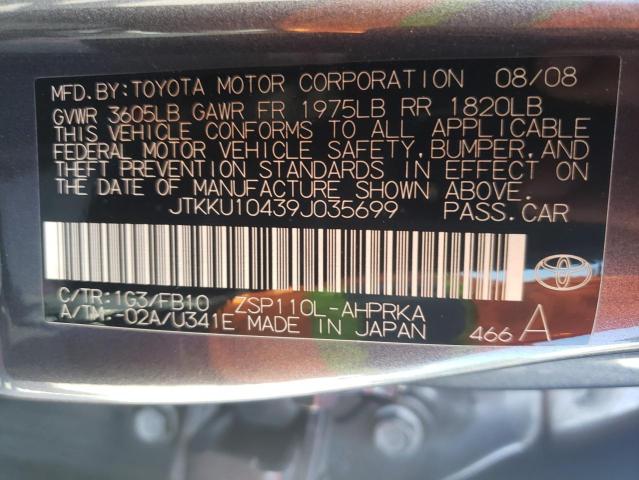 Photo 10 from auction – 2009 TOYOTA SCION XD with VIN JTKKU10439J035699