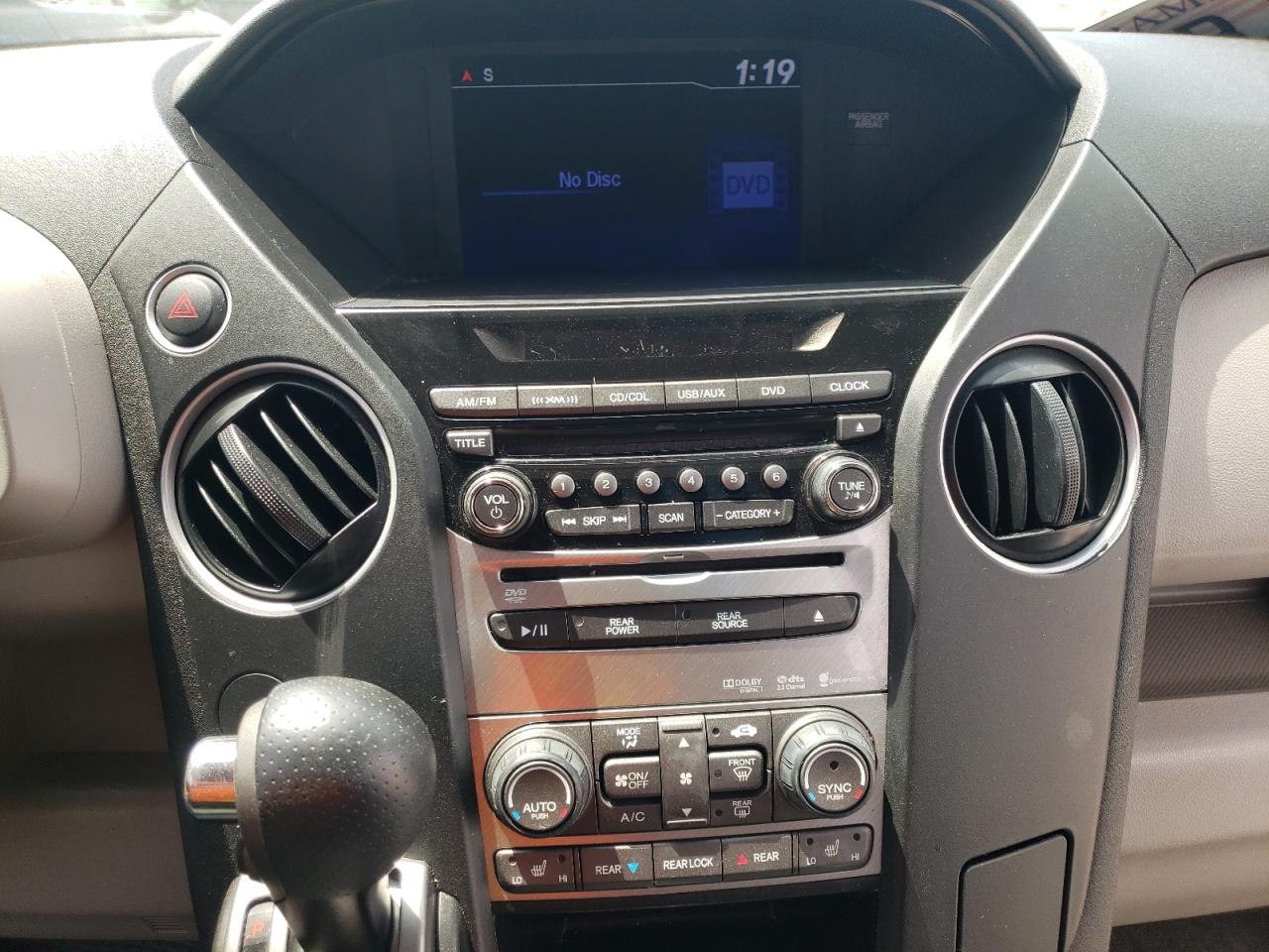 Photo 9 from auction – 2013 HONDA PILOT EXL with VIN 5FNYF3H68DB018801