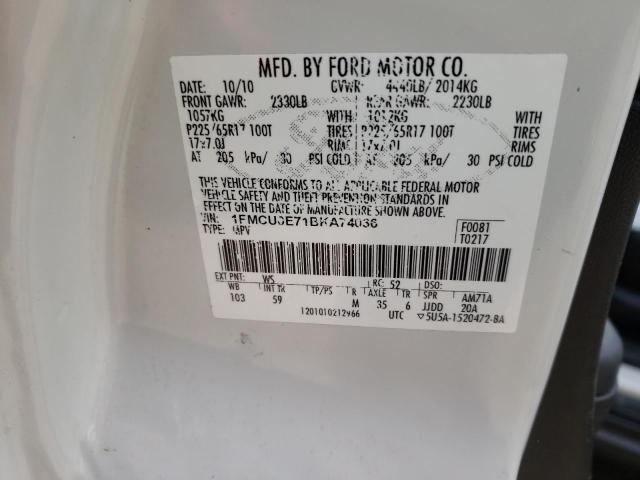 Photo 10 from auction – 2011 FORD ESCAPE LIM with VIN 1FMCU0E71BKA74036