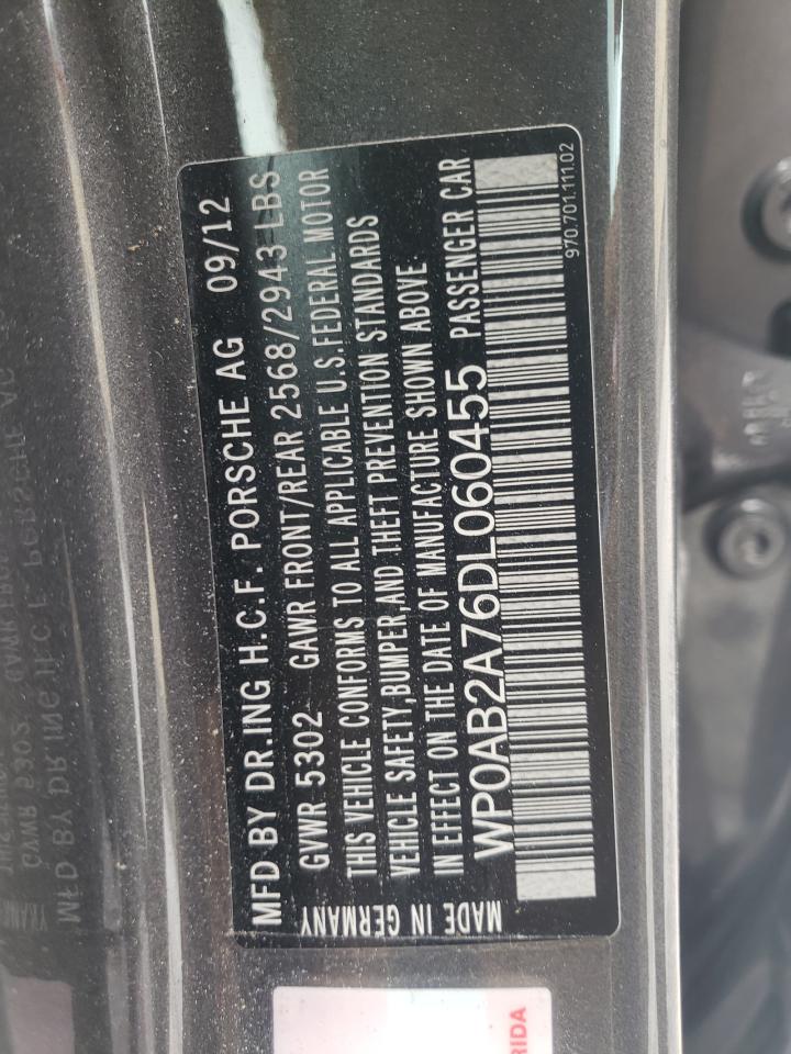 Photo 10 from auction – 2013 PORSCHE PANAMERA S with VIN WP0AB2A76DL060455