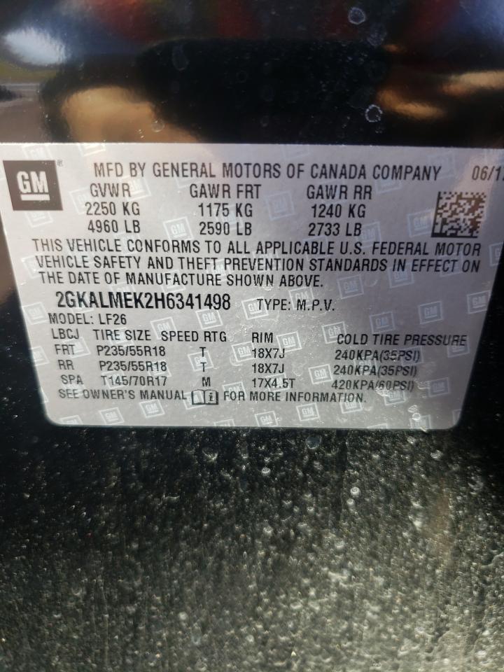Photo 10 from auction – 2017 GMC TERRAIN SL with VIN 2GKALMEK2H6341498