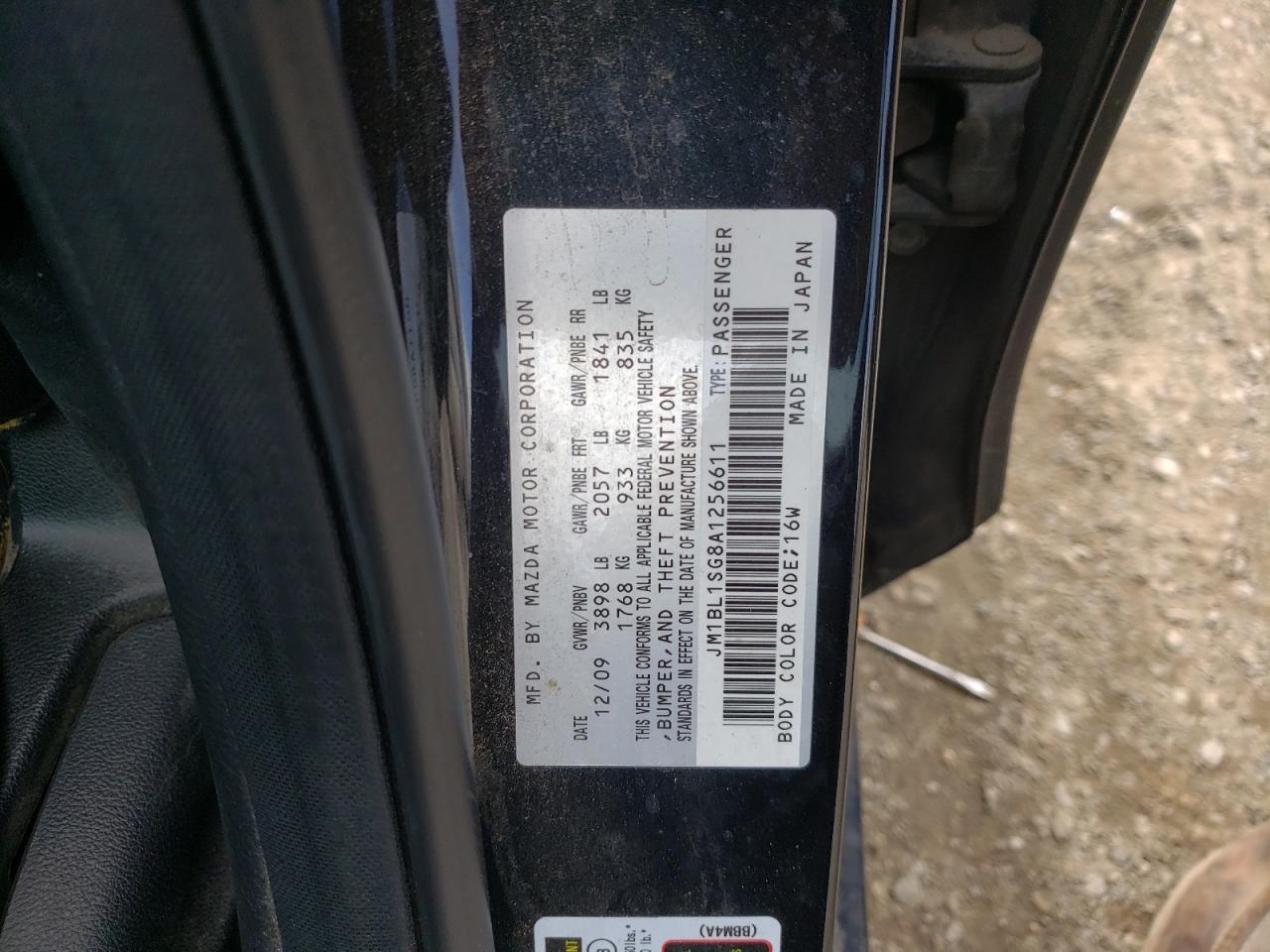 Photo 10 from auction – 2010 MAZDA 3 I with VIN JM1BL1SG8A1256611