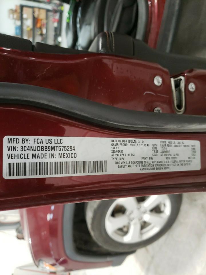Photo 10 from auction – 2021 JEEP COMPASS LA with VIN 3C4NJDBB9MT575294