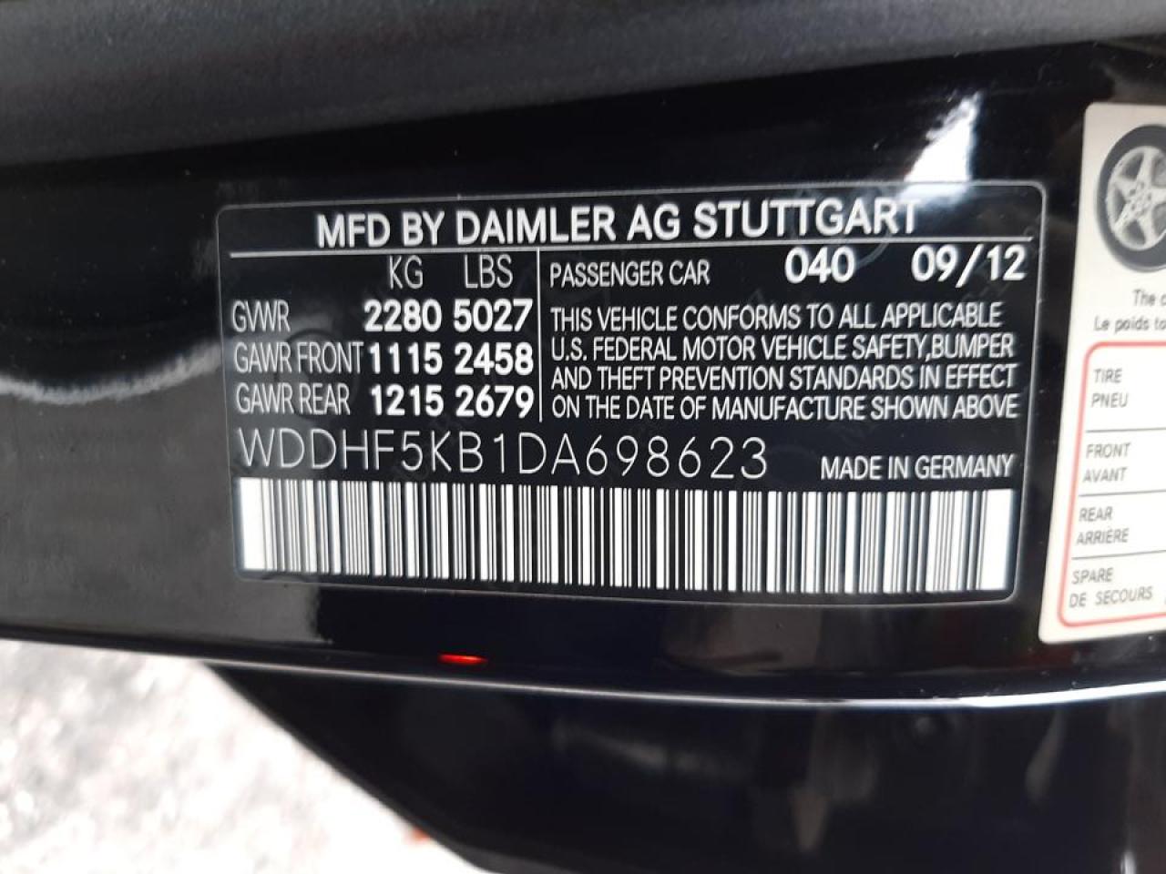 Photo 10 from auction – 2013 MERCEDES-BENZ E 350 with VIN WDDHF5KB1DA698623
