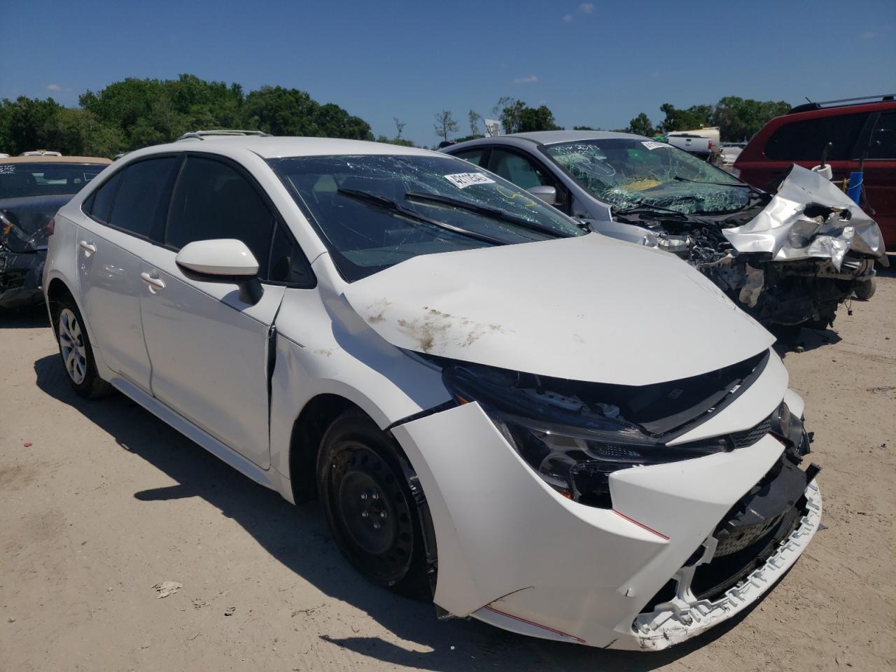 TOYOTA COROLLA LE 2021 with VIN JTDEPMAE7MJ176594 - Photo from auction