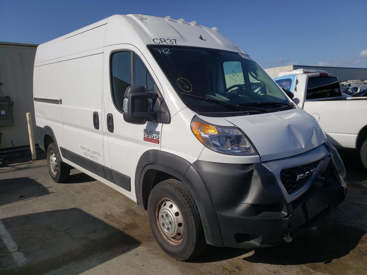 RAM PROMASTER 2019 with VIN 3C6TRVBG5KE549656 - Photo from auction