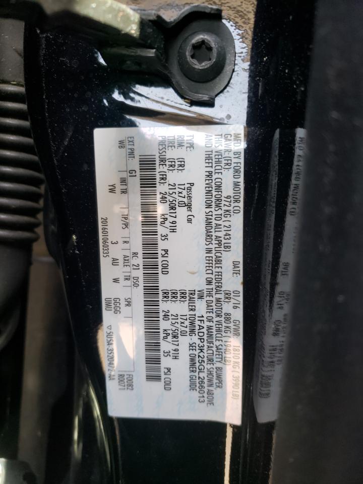 Photo 10 from auction – 2016 FORD FOCUS SE with VIN 1FADP3K25GL266013