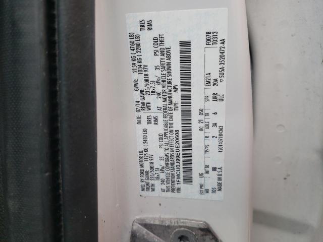 Photo 10 from auction – 2014 FORD ESCAPE TIT with VIN 1FMCU0J99EUE20608